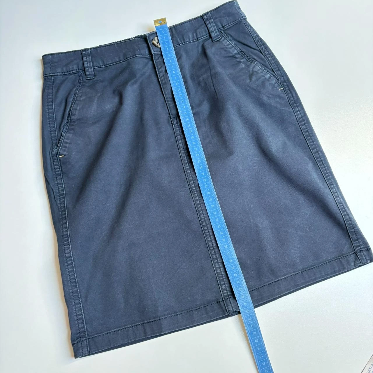Navy blue denim skirt 34 – photo 5